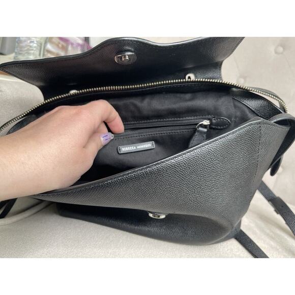 Rebecca Minkoff Gabby Crossbody Bag Satchel Black Top Handle Bag - Picture 7 of 8